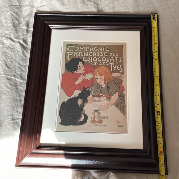 Framed Steinlen Art Nouveau Print | Companie Francaise des Chocolats et des Thès - Picture 7 of 9